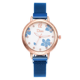 WJ-8460 New Fashion Flower Watch Ladies China Factory Alloy Case Stainless Steel Band Mesh Watch