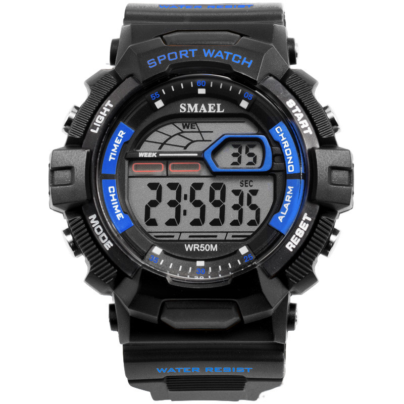 WJ-7399 SMAEL Brand Men Wrist Watches Big Face Digital Silicone Handwatches Waterproof Date 3ATM Boys Watches